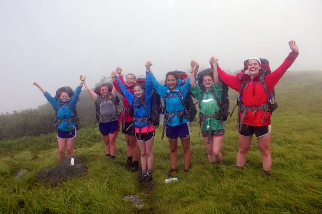 Explorer girls celebrate backpacking success