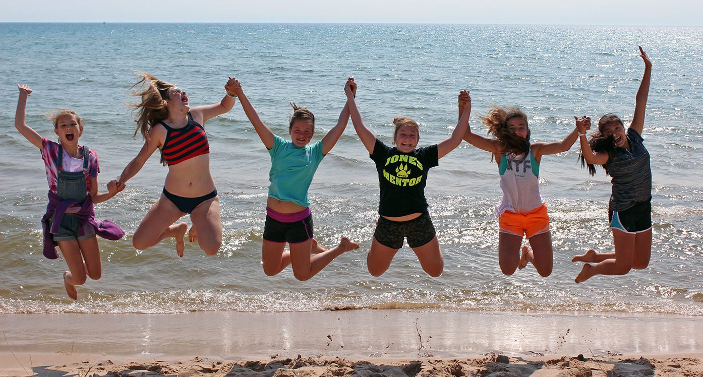 Juniors jump on Lake Michigan beach