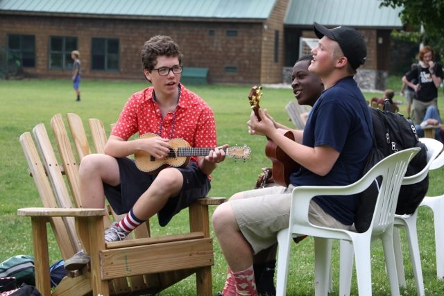 Music makers in Boys Camp