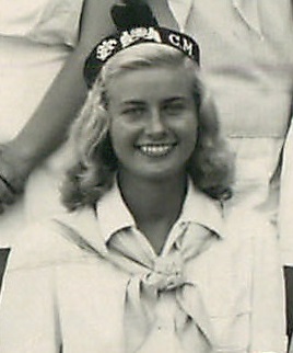 Marie Oetting at Miniwanca, 1946.