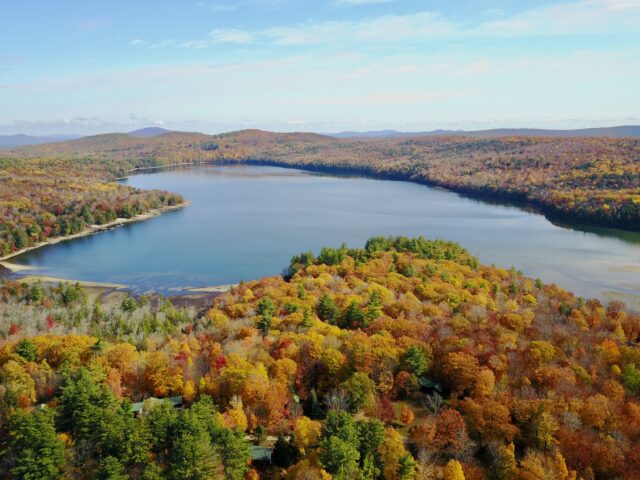 Fall Aerial Lake View